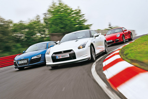 Nissan GT-R staje do walki z Audi R8 v10 i Porsche 911 Turbo. Test aut sportowych: Samuraj kontra niemieccy wojownicy