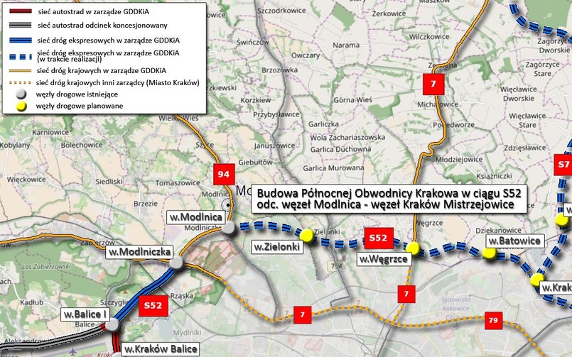 Budowa Północnej Obwodnicy Krakowa w ciągu S52