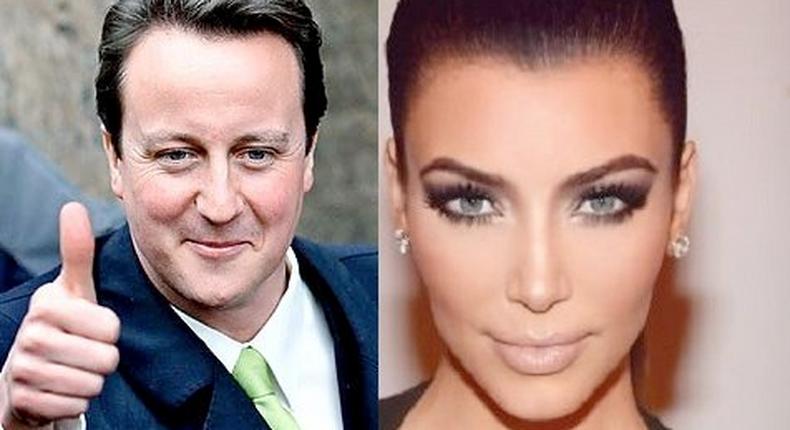 David Cameron is related to Kim Kardashian