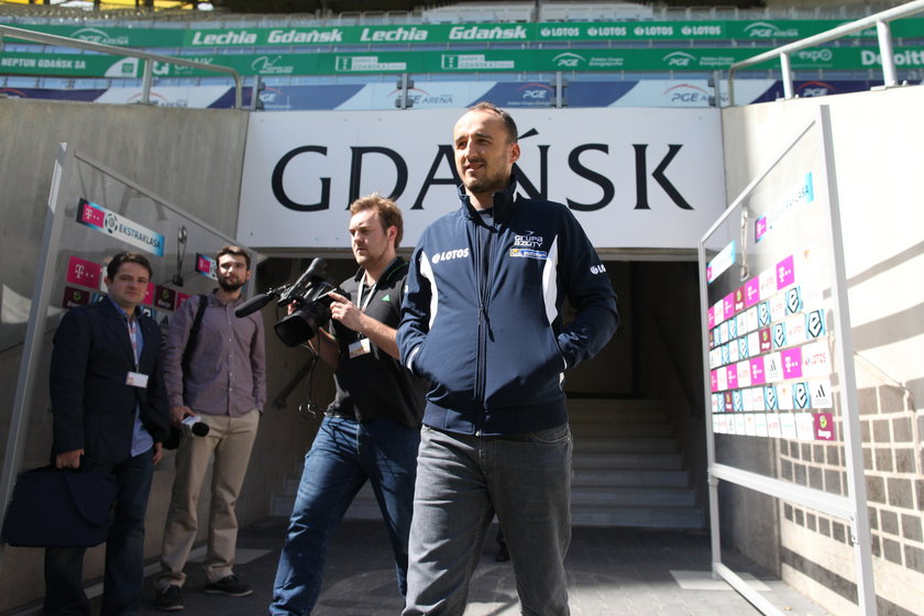 Kubica grał w piłkę w Gdańsku