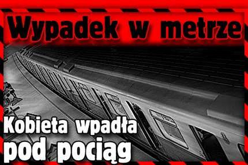 Wypadek w metrze. Kobieta wpadła pod pociąg