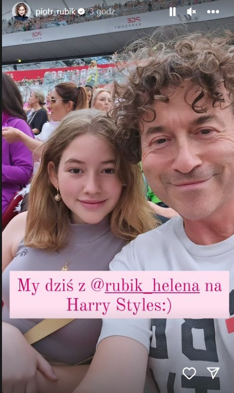 Piotr Rubik z córką na koncercie Harry'ego Stylesa w Warszawie