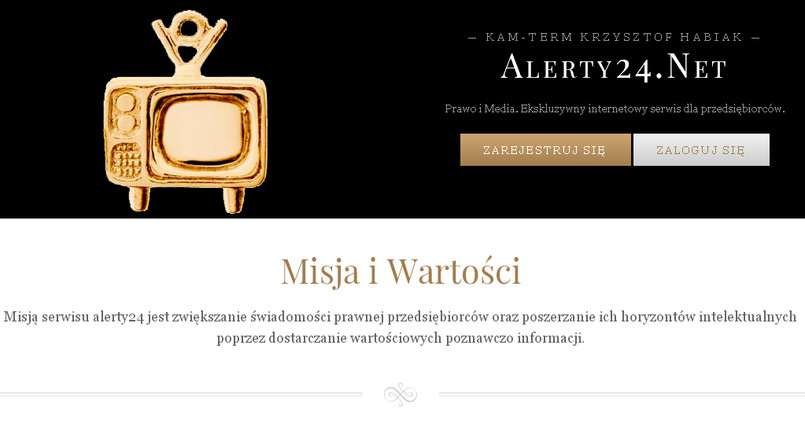 Strona serwisu Krzysztofa Habiaka Alerty24