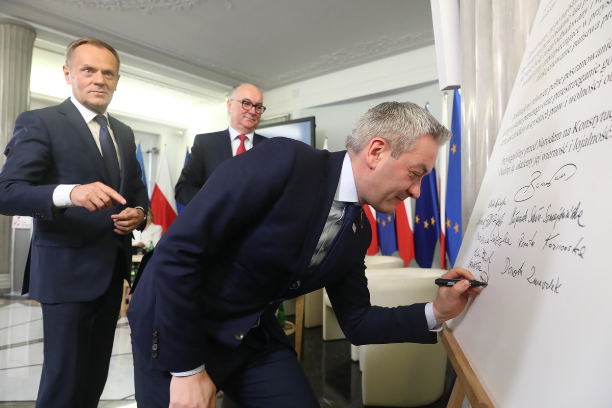 Donald Tusk, Włodzimierz Czarzasty, Robert Biedroń
