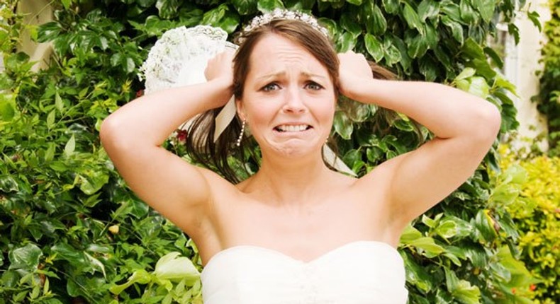 Stressed bride