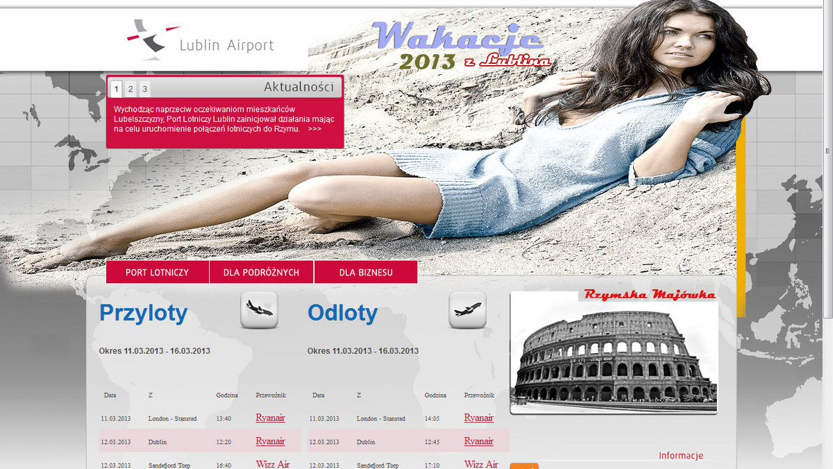 Uruchomiona została zapowiadana od pewnego czasu nowa strona internetowa Portu Lotniczego Lublin. Redaktorzy portalu o lotnictwie Aeronews.pl wytykają błędy i niespójność, a "Dziennik Turystyczny" nazywa nawet "e-potworkiem miesiąca".