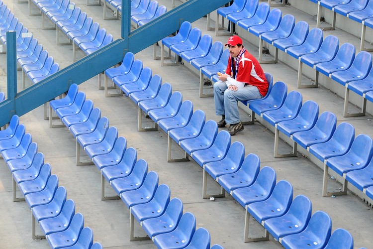 Stadion bez kibiców gości. PZPN zdecydował, że do końca sezonu mecze w Polsce będa sie odbywać bez kibiców gości FOT. MICHAL STANCZYK / CYFRASPORT/NEWSPIX.PL