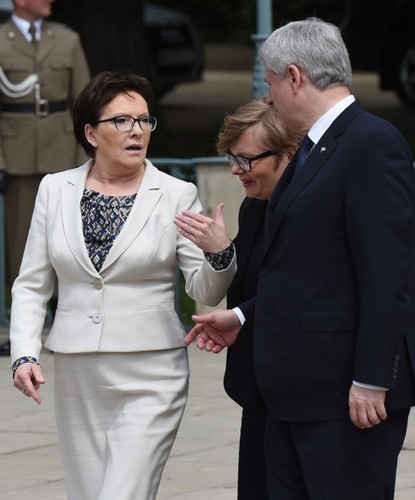 Premier Ewa Kopacz i premier Kanady Stephen Harper