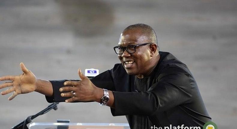 Mr. Peter Obi, Ex-Governor of Anambra State, Addressing the audience at the Platform, 2017