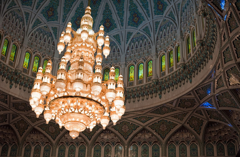 Żyrandol w Wielkim Meczecie Sułtana Kabusa