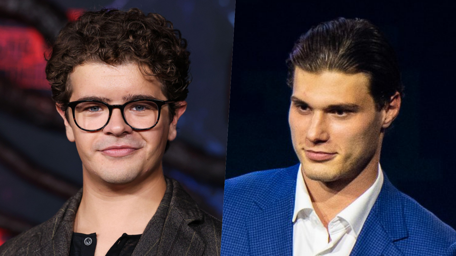 Americký herec Gaten Matarazzo a slovenský hokejista Juraj Slafkovský. 