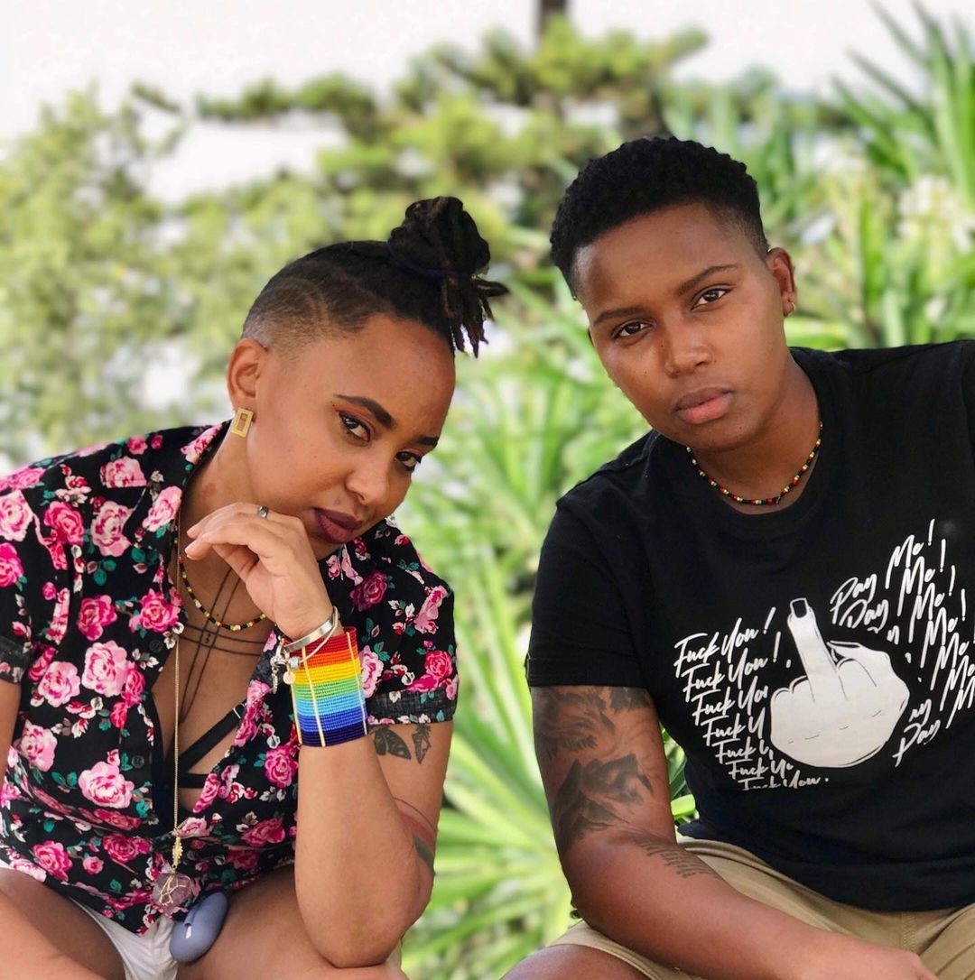 Singer Kaz Lucas with her partner Majic Dyke