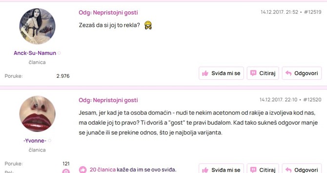 Hrabar odgovor nepristojnom gostu