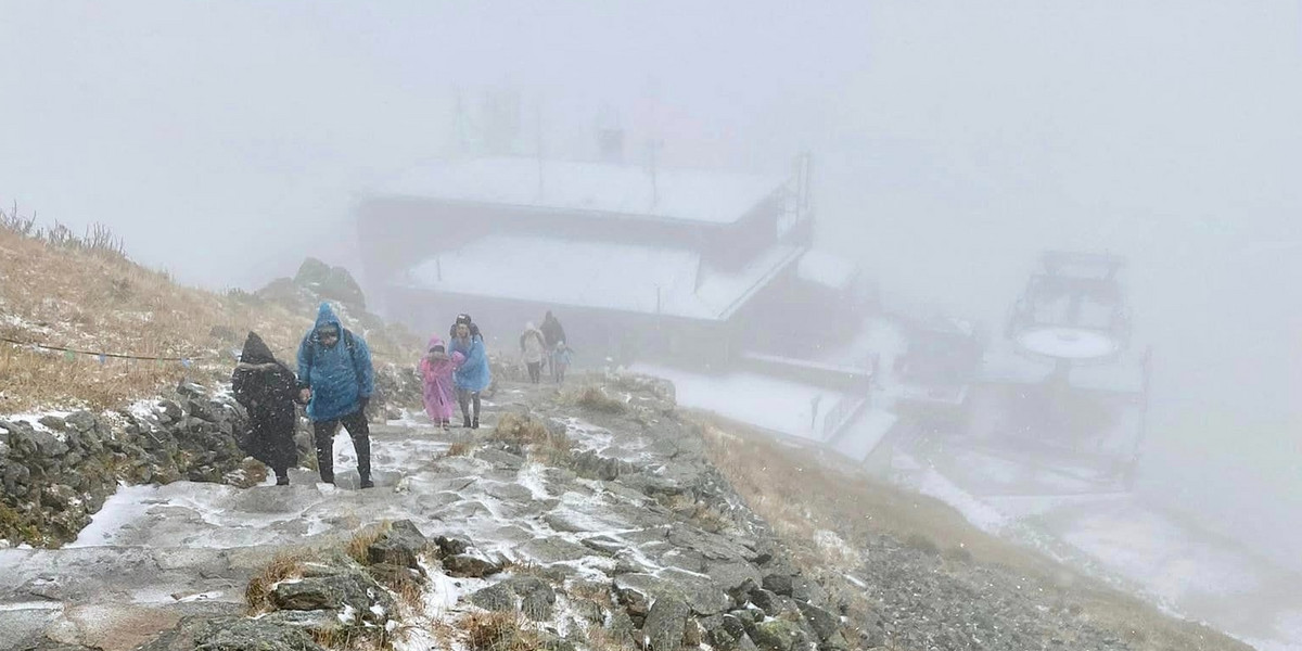W Tatrach spadł pierwszy śnieg.
