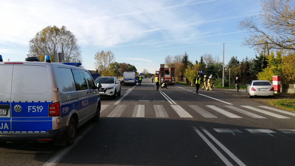 Wypadek w Dobrej pod Łodzią