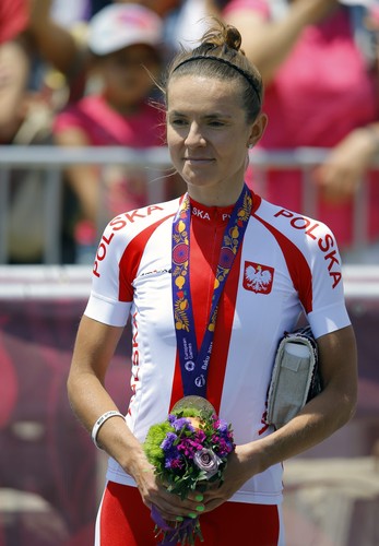 Maja Włoszczowska na podium Igrzysk Europejskich