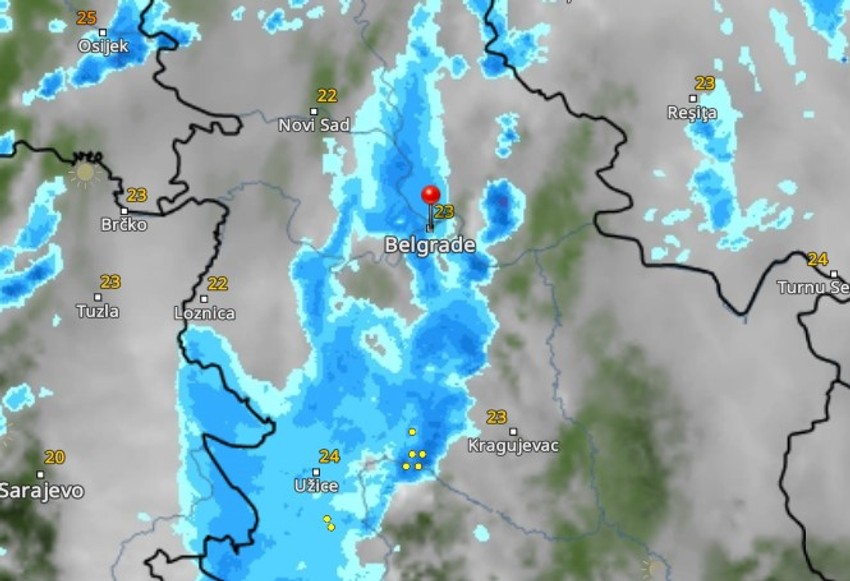 Nevreme u Beogradu od 1430h