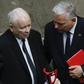 Jarosław Kaczyński i Marek Suski w Sejmie