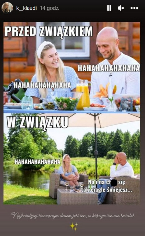 Klaudia opublikowała wymowne memy