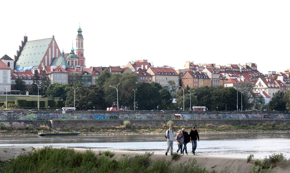 WARSZAWA WISŁA NISKI POZIOM WODY