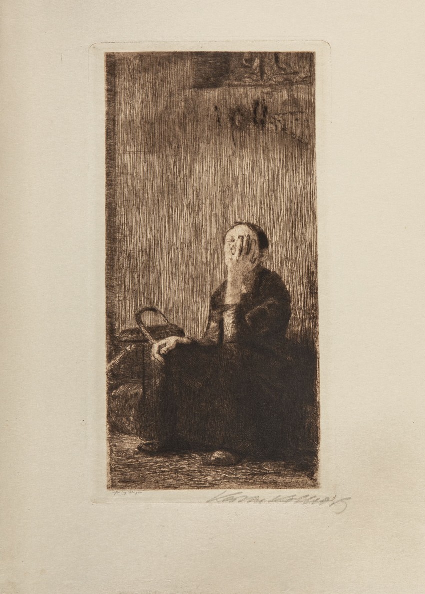 Kete Kolvic, Pred crkvom, 1893