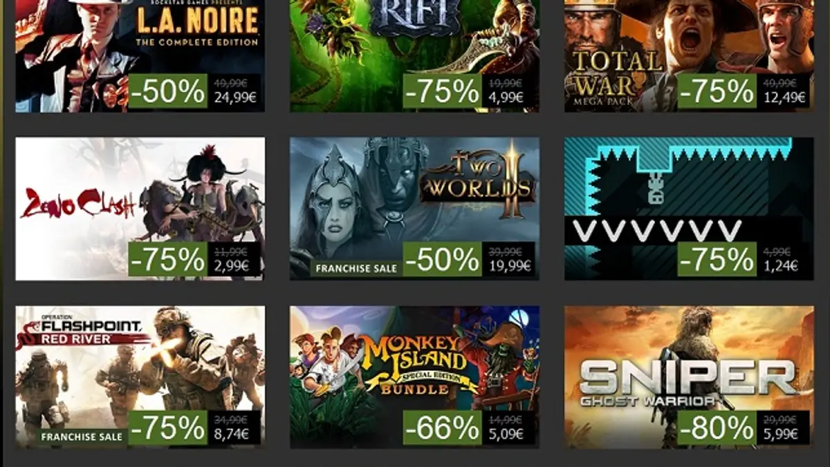 Drugi dzień promocji na Steamie wrażenia nie robi