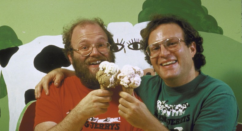 Ben & Jerry's co-founders Ben Cohen and Jerry Greenfield in Burlington, Vermont.Steve Liss/The LIFE Images Collection via Getty Images/Getty Images