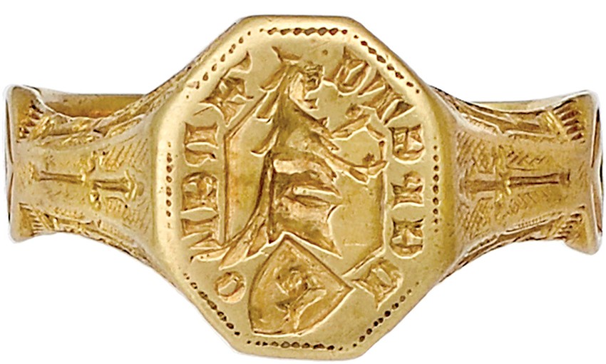 Prsten Kraj XIV - početak XV veka, zlato, Muzej primenjene umetnosti