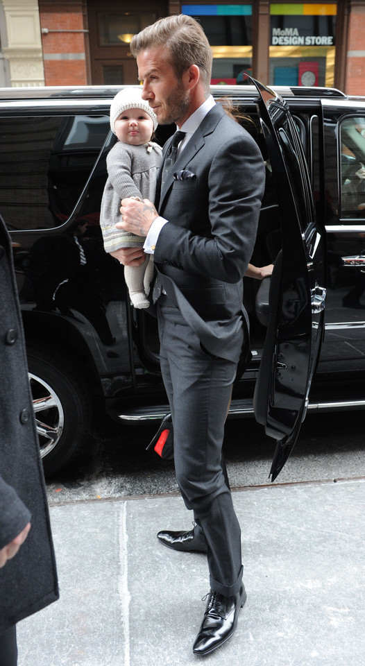 David Beckham z córką Harper
