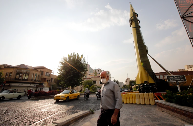 Projektil na otvorenoj izložbi Iranske revolucionarne garde u Teheranu u septembru