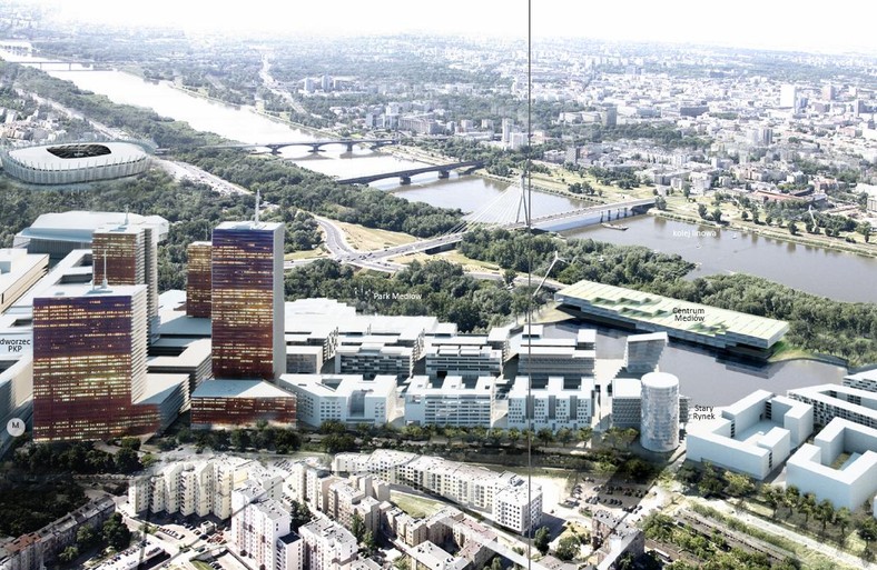 Port Praski, Warszawa - widok ogólny na planowany projekt inwestycyjny na warszawskiej Pradze. Fot. materiały inwestora