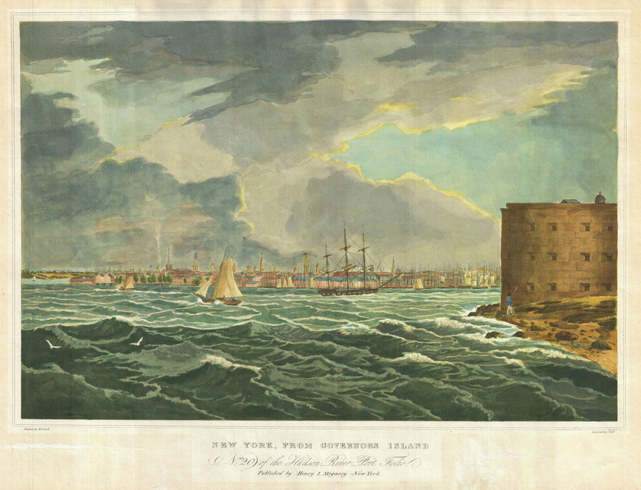 Widok na Nowy Jork w 1825 r.