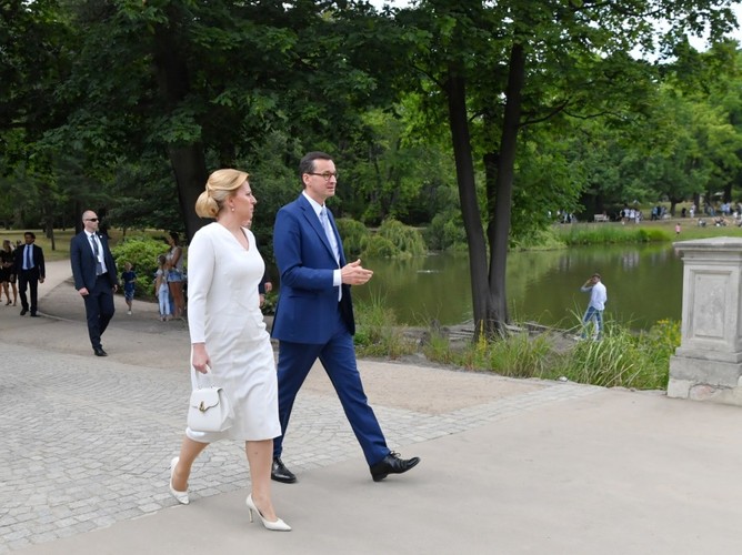Zuzana Czaputova i Mateusz Morawiecki