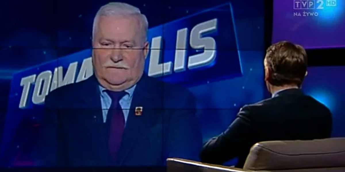 lech Wałęsa w programie Tomasz Lis na żywo