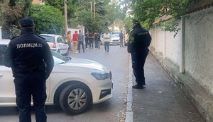 uviđaj policije ispred restorana na Senjaku