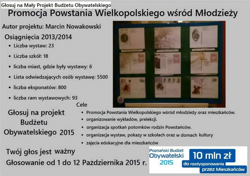 Małe projekty do budżetu obywatelskiego w Poznaniu – część 1