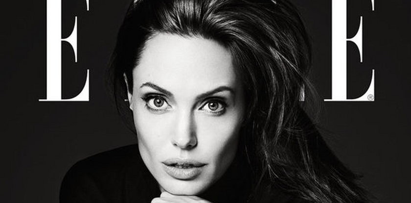 Wyretuszowana Angelina Jolie w "Elle"