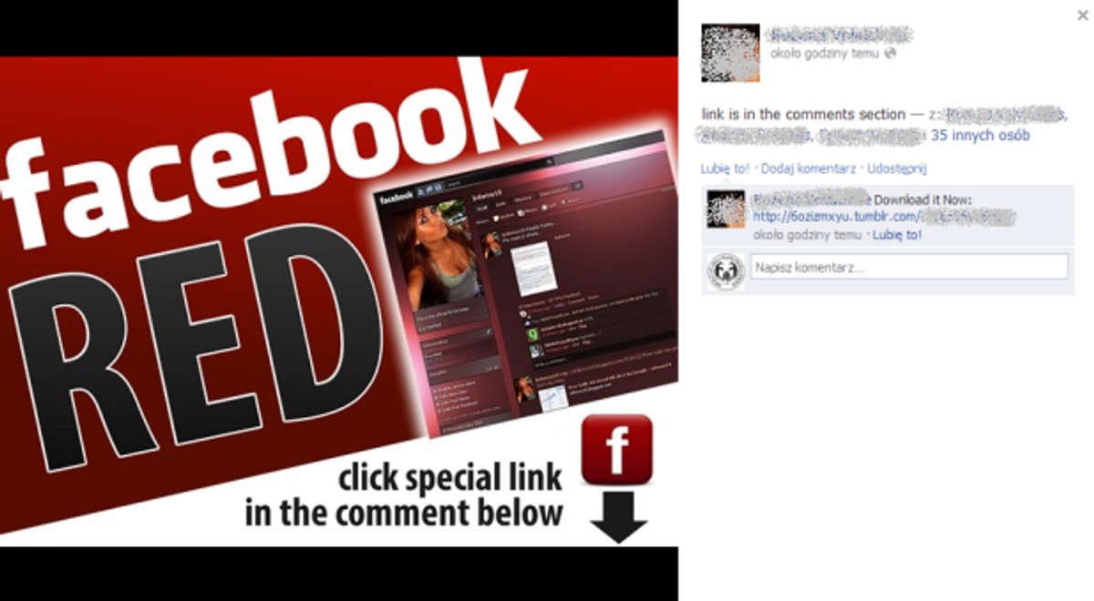 10. Zmień kolor Facebooka Aplikacje mające zmodyfikować wygląd facebookowej strony to narzędzia szpiegujące, które po zainstalowaniu umożliwiają ich twórcom uzyskanie dostępu do wprowadzanych przez nas do sieci danych.