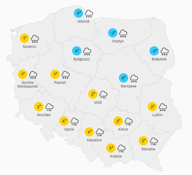 Pogoda na weekend. Sobota 30.01