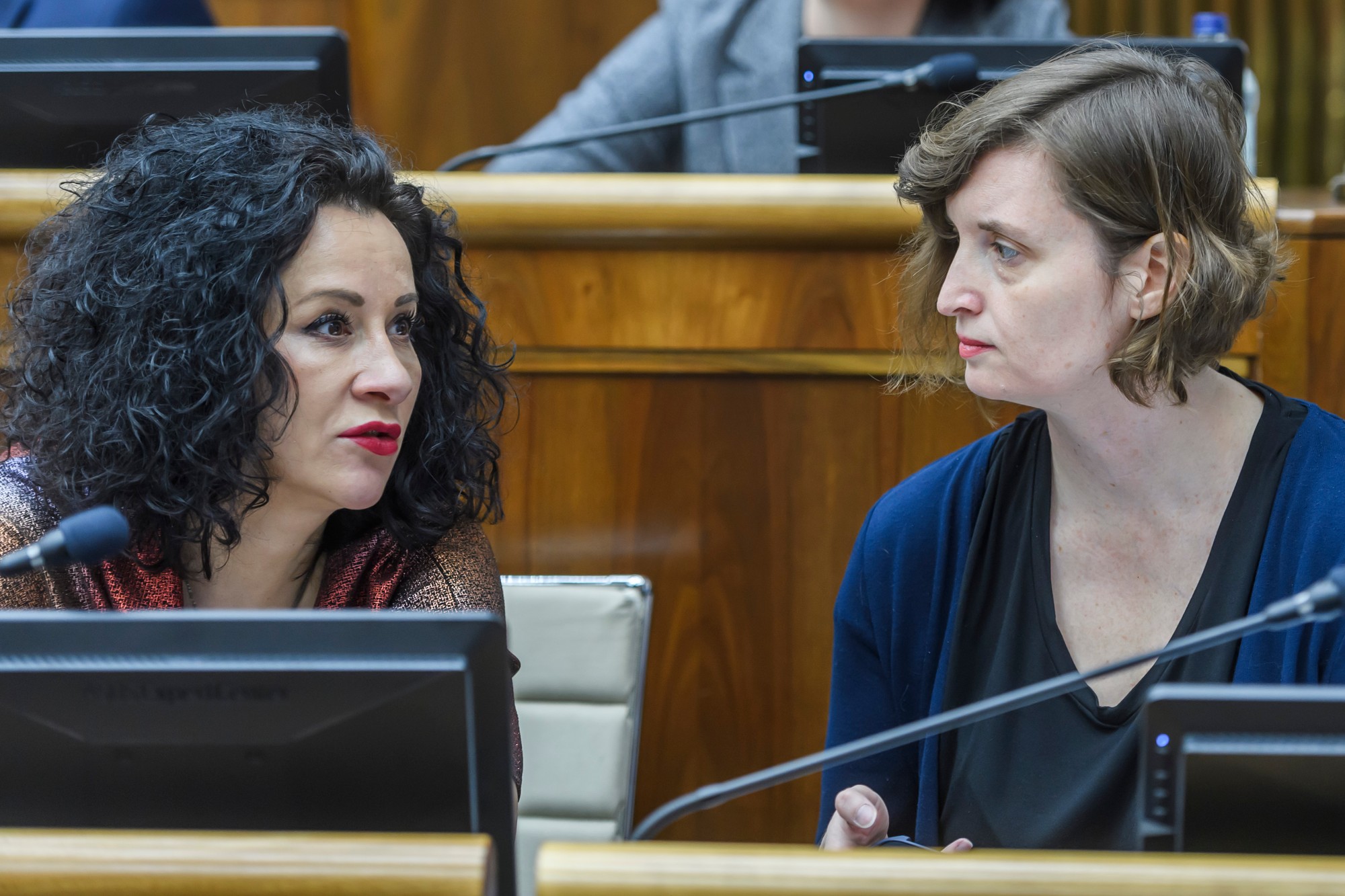 Zora Jaurová a Lucia Plaváková z Progresívneho Slovenska. 