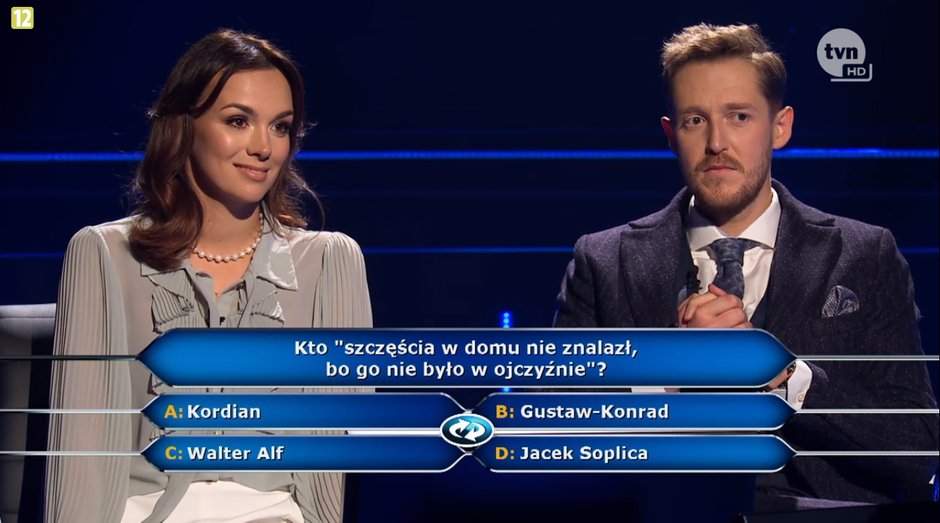 Paulina Krupińska-Karpiel i Damian Michałowski w "Milionerach"