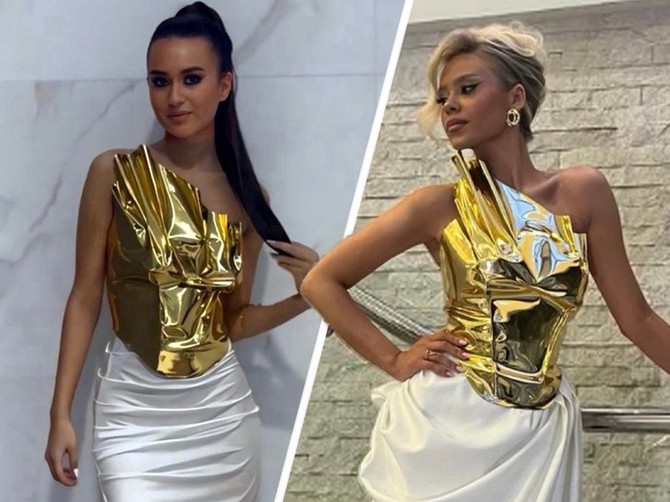 Eleonora iz Kruševca (levo) tvrdi da je prva nosila kreaciju koja je proslavila Aleksandru iz Kragujevca (desno)