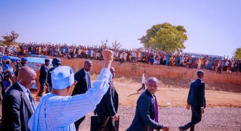 Adamawa agog as Buhari arrives Yola for political campaign