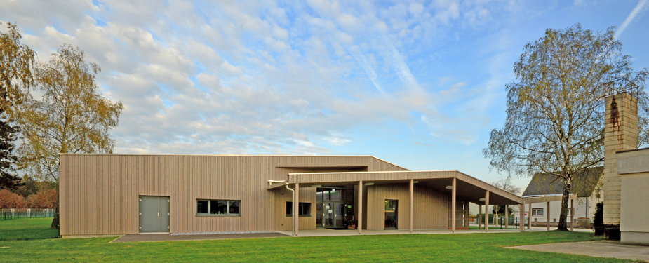 Przedszkole z drewna CLT zbudowane w Austrii