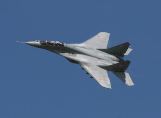 Samolot MiG -29 rozbił się podczas lotu szkoleniowego. Katapultowanie było nieskuteczne