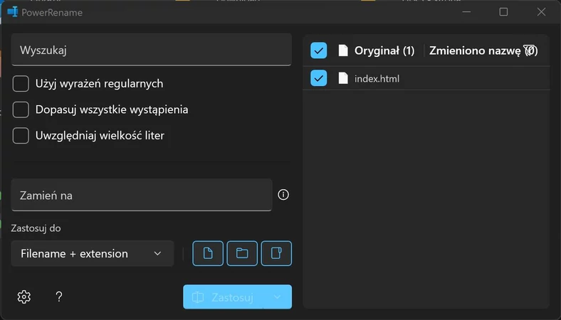 PowerToys – szybka zmiana nazw plików