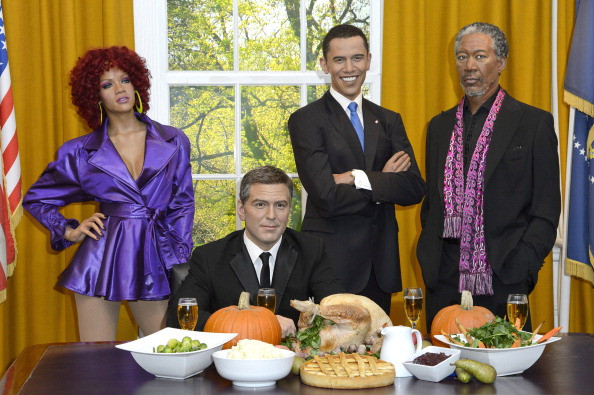 Woskowy Obama w towarzystwie gwiazd show-biznesu