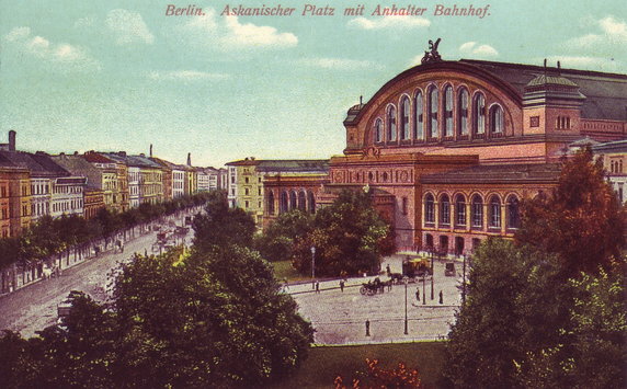 Anhalter Bahnhof w 1900 r. Fot. Public domain, via Wikimedia Commons