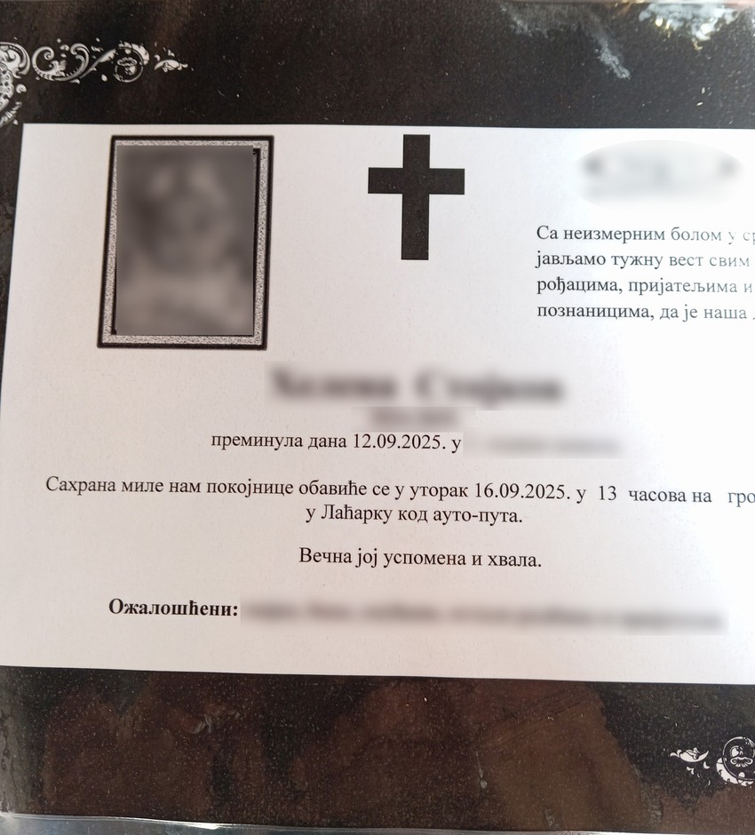 Preminula beba Laćarak