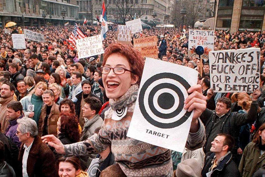 Protest uoči bombardovanja u Beogradu